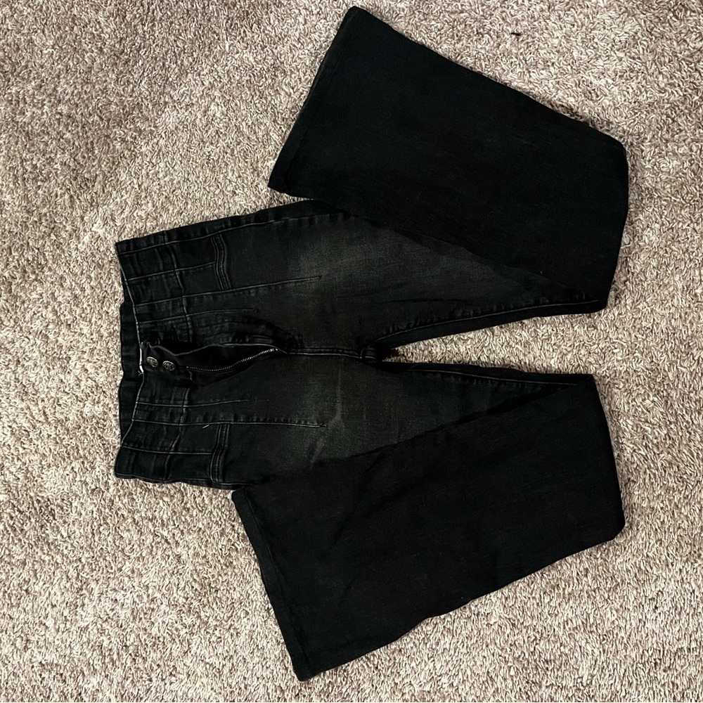 Free People Black Denim Pants
